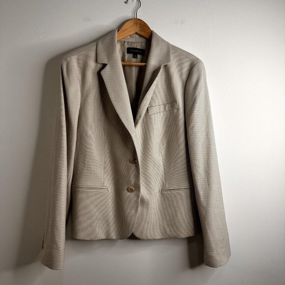 Talbots Blazer Womens 16 Textured Two Button Lined Suit Jacket Career Office - Picture 1 of 12